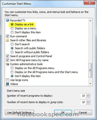  Dropbox  Start Menu (Windows 7)